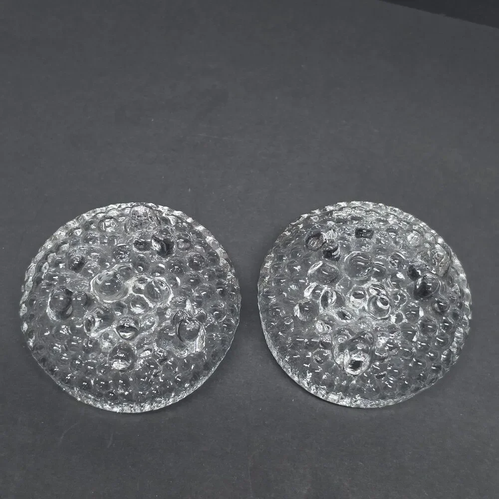 Tapio Wirkkala Iittala Ultima Thule Glass Footed Candel Holder set of 2 Finland